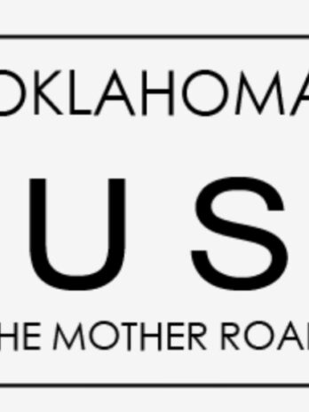 OFFICIAL ROUTE 66 TRADING PINS – Oklahoma Route 66 License Plates – White – U S A